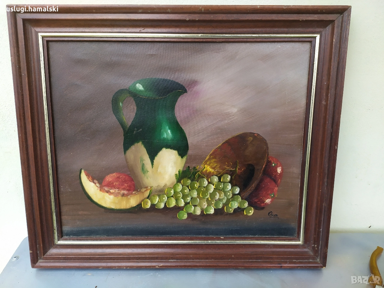 Стара авторска картина/натюрморт , снимка 1