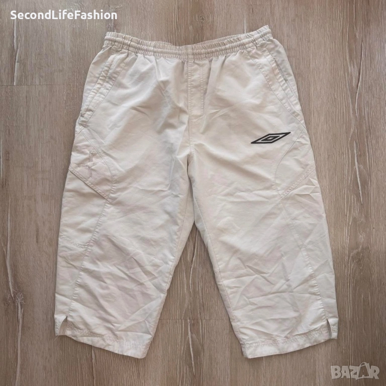 Мъжки спортен панталон Umbro 3/4, размер L бял винтидж спортен, снимка 1