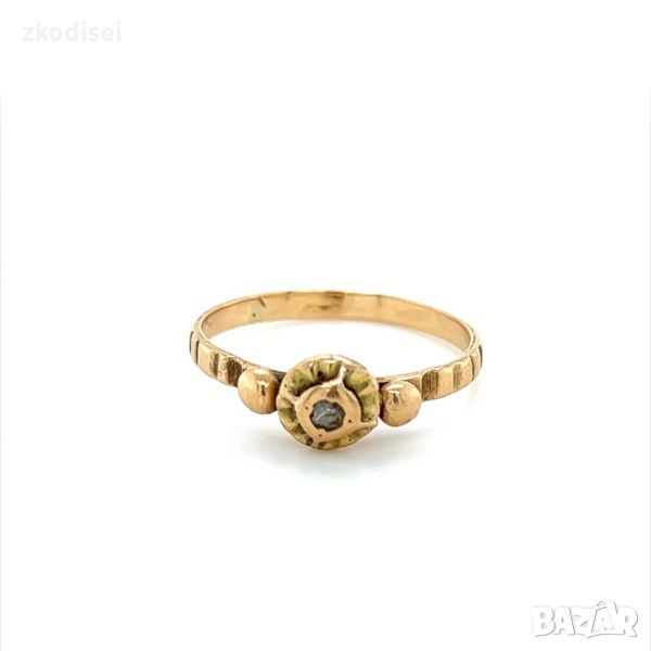 Златен дамски пръстен 2,05гр. размер:56 14кр. проба:585 модел:23591-1, снимка 1