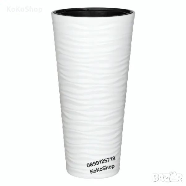 Висока кашпа-Ø 35x69 см./кашпа/висока пластмасова кашпа, снимка 1