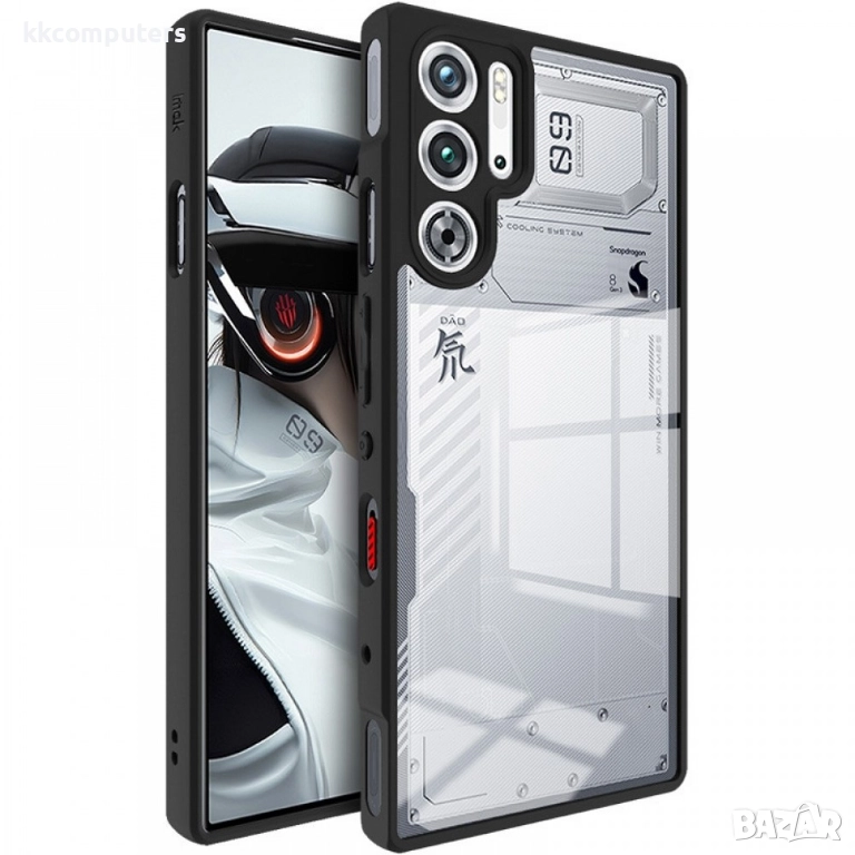 IMAK UX-9A Калъф с протектор за ZTE nubia Red Magic 9 Pro / 9 Pro+ 5G – прозрачен TPU Shockproof кей, снимка 1