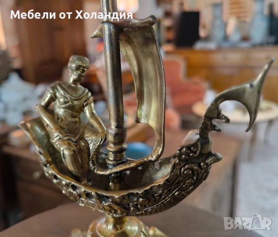 Бронзова настолна лампа, снимка 5 - Настолни лампи - 53074184