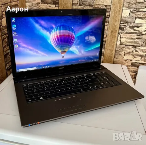 Голям лаптоп Acer 17.3” / 4x2.50Ghz / 8GB Ram / 500GB / 2 видео карти , снимка 1 - Лаптопи за дома - 46836364