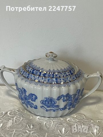 Захарница порцелан China Blau, снимка 2 - Антикварни и старинни предмети - 46432838
