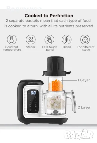 Машина за приготвяне на храна за бебета/ Baby food processor, снимка 4 - Прибори, съдове, шишета и биберони - 47168786