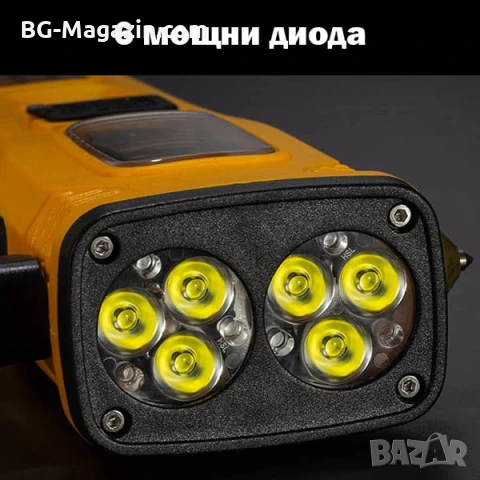 Мощен акумулаторен LED фенер къмпинг лампа осветление за риболов туризъм палатка аварии автомобил, снимка 6 - Къмпинг осветление - 51178709