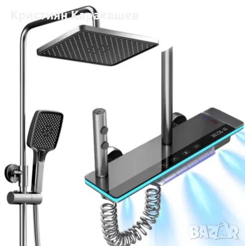 Интелигентна душ колона, управление на пиано, 4 режима на пръскане, въртене на 360°, , снимка 1