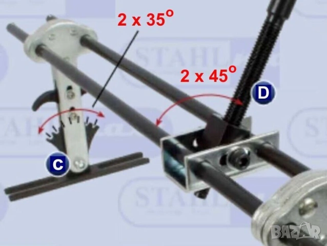 Оригинал LASER Английски Универсален К-т 10-в-1 СКОБИ за Пружини Клапани Мотори Бензин Дизел БАРТЕР, снимка 3 - Куфари с инструменти - 54176069