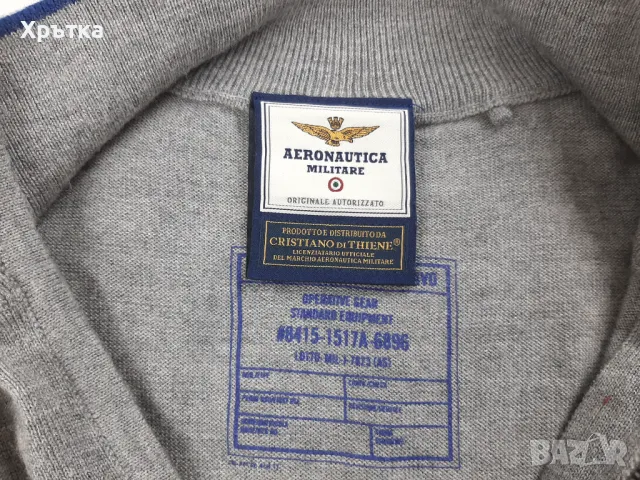 Aeronautica Militare - Оригинален мъжки пуловер с цип размер M, снимка 7 - Пуловери - 48481672