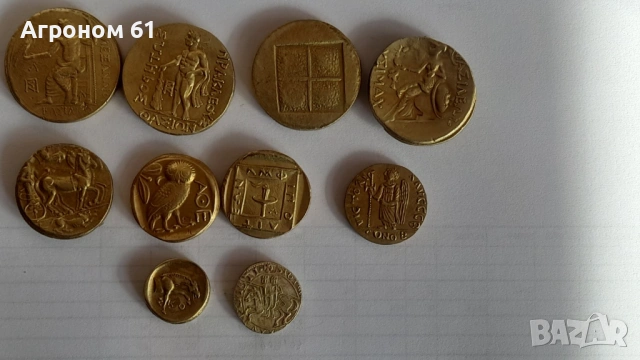 Монети Римска империя и  сечени от Брут за убийството на Цезар-реплики, снимка 2 - Нумизматика и бонистика - 53095303