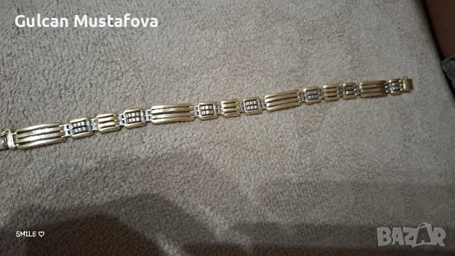 Мъжка златна гривна 15.06гр.дължина 22 см., снимка 5 - Гривни - 50083725