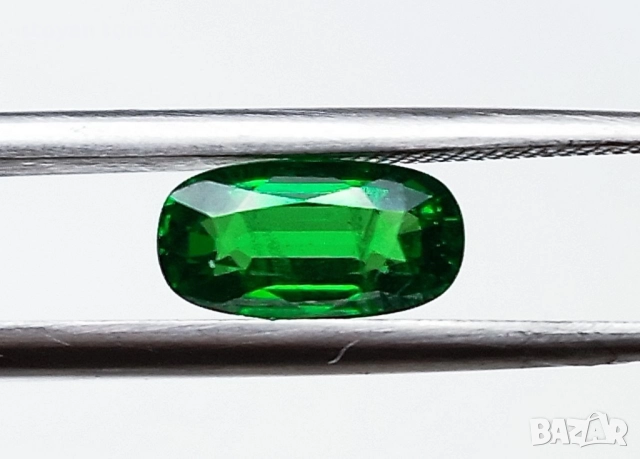 Зашеметяващ зелен цаворит с жив цвят 1.18кт.! Нов!, снимка 5 - Други - 52357131