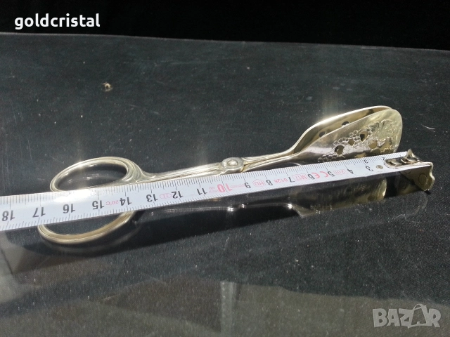 стара посребрена щипка за сервиране , снимка 2 - Антикварни и старинни предмети - 52777737