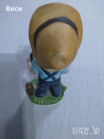 Момченце с акордеон, винтидж керамична фигурка, снимка 3 - Антикварни и старинни предмети - 51459232