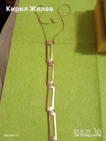 Сребърен гердан колие Ретро Арт бижу майсторска изработка 25626, снимка 6 - Колиета, медальони, синджири - 52917411