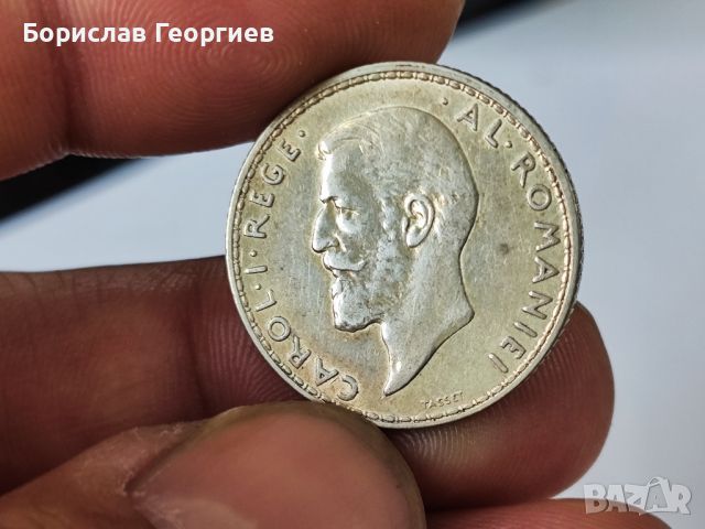 Сребърна монета 1 leu 1910 г, снимка 2 - Нумизматика и бонистика - 45948792