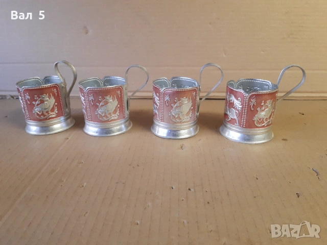 Стари красиви подстакани СССР - 4 броя