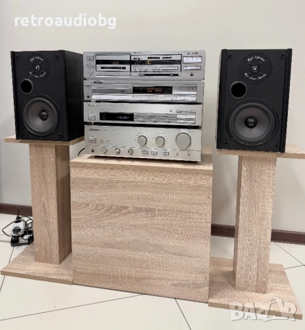 🔊Ретро аудио система сет PIONEER - сива серия - усилвател, дек, cd, тунер и тонколони Heco🔊