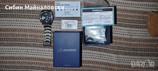 Мъжки часовник хронограф Casio Edifice EF-129D-1AVEF — €85, снимка 3 - Мъжки - 54273855