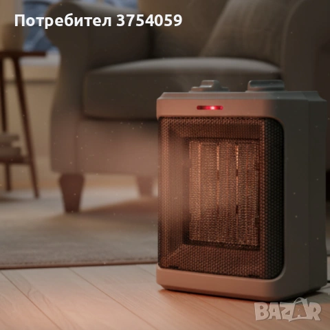 Отоплителна печка с вентилатор PTC Voltz, 1500W – моментална, равномерна топлина и надеждна защита з, снимка 3 - Отоплителни печки - 53153835