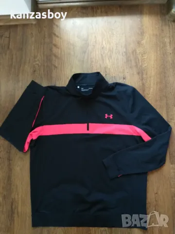 Under Armour Storm Midlayer Golf  1/2 Zip - страхотна мъжка блуза КАТО НОВА Л, снимка 6 - Спортни дрехи, екипи - 46874585