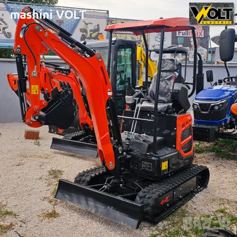 Мини багер NT-E20, 2 тона, с чупеща стрела и навес