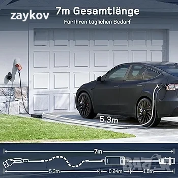 Мобилна зарядна станция dé 11 kW | 3-фазна | 7 м | 6-16 A, снимка 4 - Друга електроника - 50676186