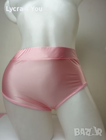 S/M розови супер лъскави дамски сатенени бикини/полубоксер, снимка 6 - Бельо - 45307274