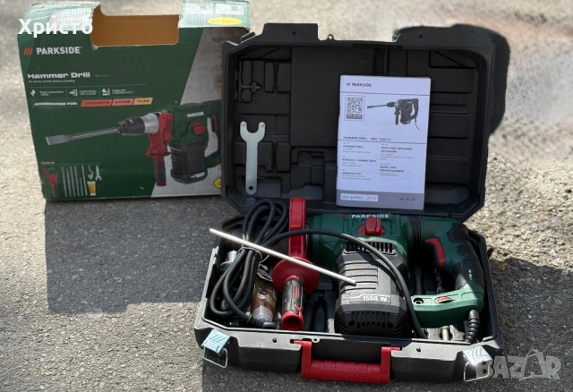НОВО!!! Перфоратор за пробиване и къртене PARKSIDE PBH 1550 C1 , снимка 4 - Други инструменти - 53973036