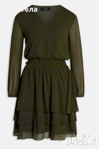 Ефирна рокля Sisters Point в маслиненозелено – шик и стил, снимка 4 - Рокли - 54229342