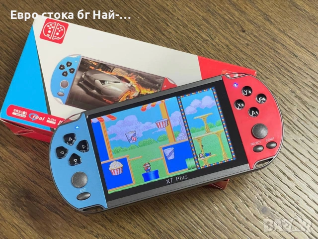 Преносима игрова конзола Game Boy, 4,3" Дисплей, 20000 Вградени игри, 20Х10Х2см, Червен/син, снимка 2 - Други игри и конзоли - 53893900