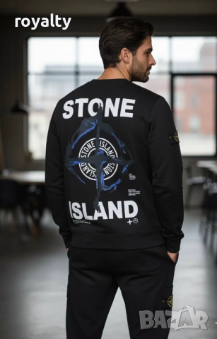 Stone Island Черен Мъжки Екип , снимка 2 - Спортни дрехи, екипи - 52394597