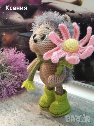 Плетена играчка ”Таралеж с лайка”, Плетени, ръчно изработени, прекрасен подарък