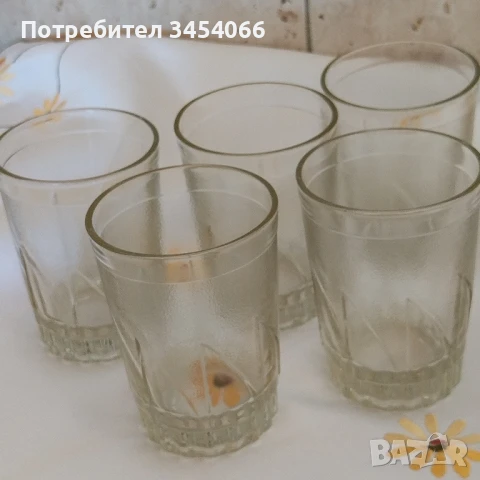 Стъклени чаши от 80те години. , снимка 4 - Чаши - 51083543