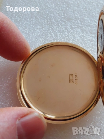 	Златен 18к джобен часовник Зенит(Zenith) отлично състояние 42 грама в 18 карата, снимка 6 - Мъжки - 52075096