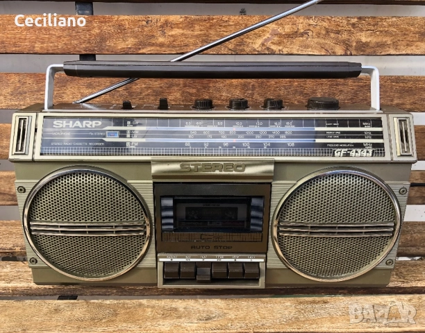 Радиокасетофон Sharp GF-4343 Vintage Boombox, снимка 9 - Радиокасетофони, транзистори - 52918745
