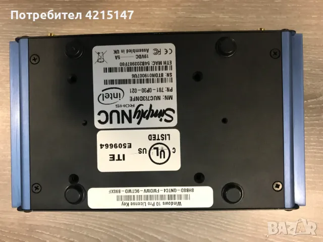 Intel NUC Intel Core i3 7th Gen.-Mini PC-i3-7100U,2.4GHz,Ram-16GB DDR4, снимка 3 - За дома - 47042537