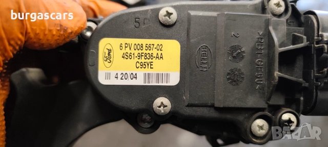Потенциометър педал газ 4S61 - 9F836 - AA Ford Fusion 1.6-101к.с.FYJA, снимка 2 - Части - 53393863