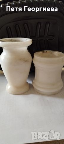 Мраморна ваза и доза за цигари , снимка 1 - Вази - 45355903