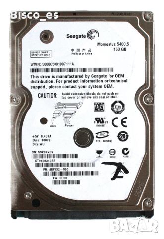 Seagate Momentus 5400.5 ST9160310AS, снимка 1 - Твърди дискове - 45496101