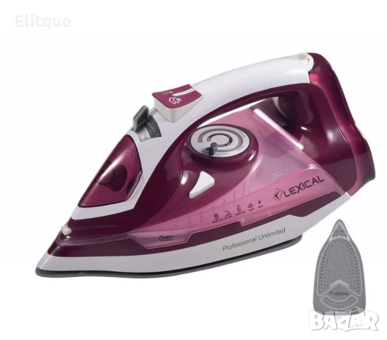 Парна ютия – 2200W, керамична плоча, 380мл резервоар, лилава и синя, снимка 3 - Ютии - 52842408