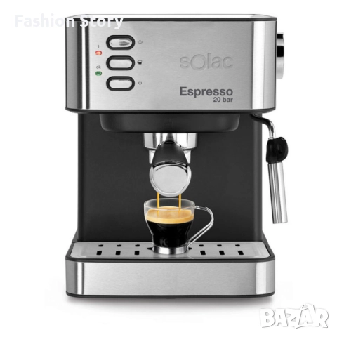 Еспресо машина Solac CE4481 – 20 бара налягане, 850W и 1,6L резервоар