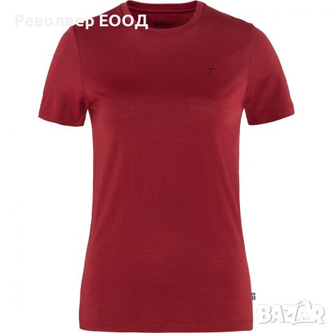 Дамска тениска Fjall Raven - Abisko Wool в цвят Pomegranate red, снимка 1 - Екипировка - 45338108