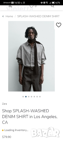 Мъжка риза Zara, нова с етикет, снимка 3 - Ризи - 52708932