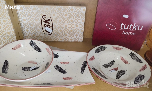 Керамични чинии, купи, плата