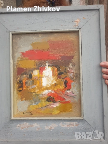 масло на картон , снимка 3 - Картини - 52332797