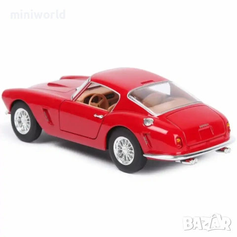 Ferrari 250 GT Berlinetta Passo Corto - мащаб 1:24 на bBurago моделът е нов в кутия, снимка 3 - Колекции - 54280440