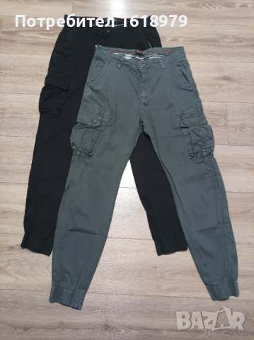 Мъжки карго панталони - черен и сив