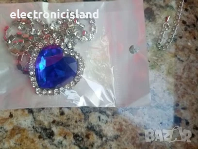 Изящно и модно колие Heart of Ocean, сърцето на океана, Aвстрийски кристал, снимка 7 - Колиета, медальони, синджири - 41004870