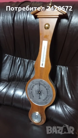 старинен барометър,термометър,влагометър, снимка 3 - Колекции - 53702771